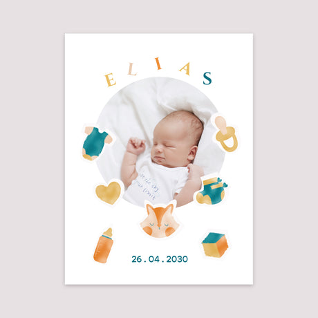 Poster Geburt Porträt Zartheit Pastell II