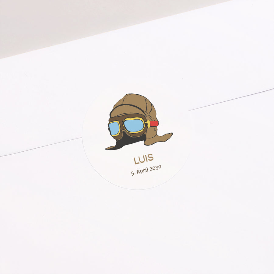 Sticker Geburt Rund L'atterrissage - Die Landung foto