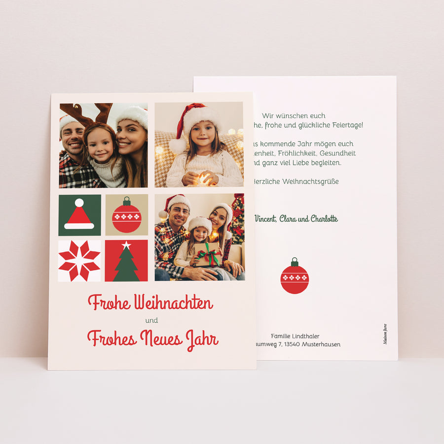 Weihnachtskarte Weihnachten Weihnachten quader foto