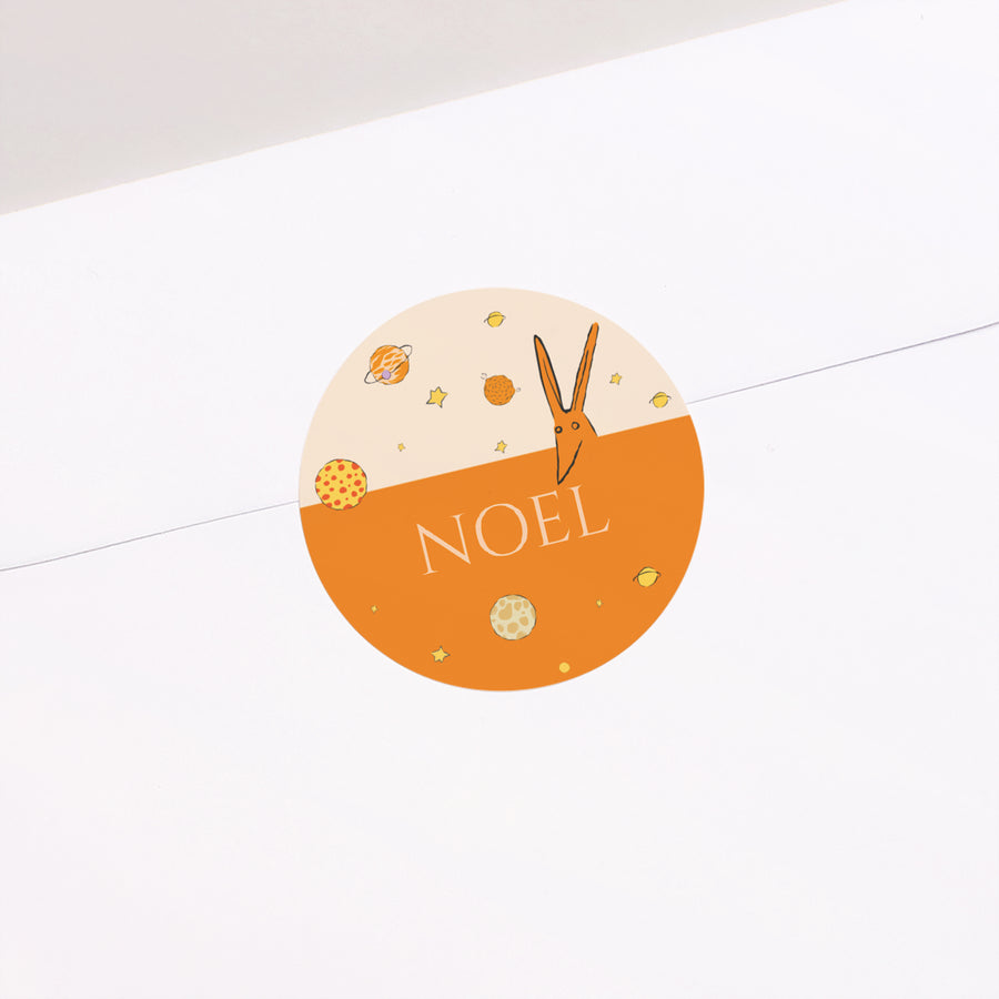Sticker Geburt Rund Unter den Planeten foto