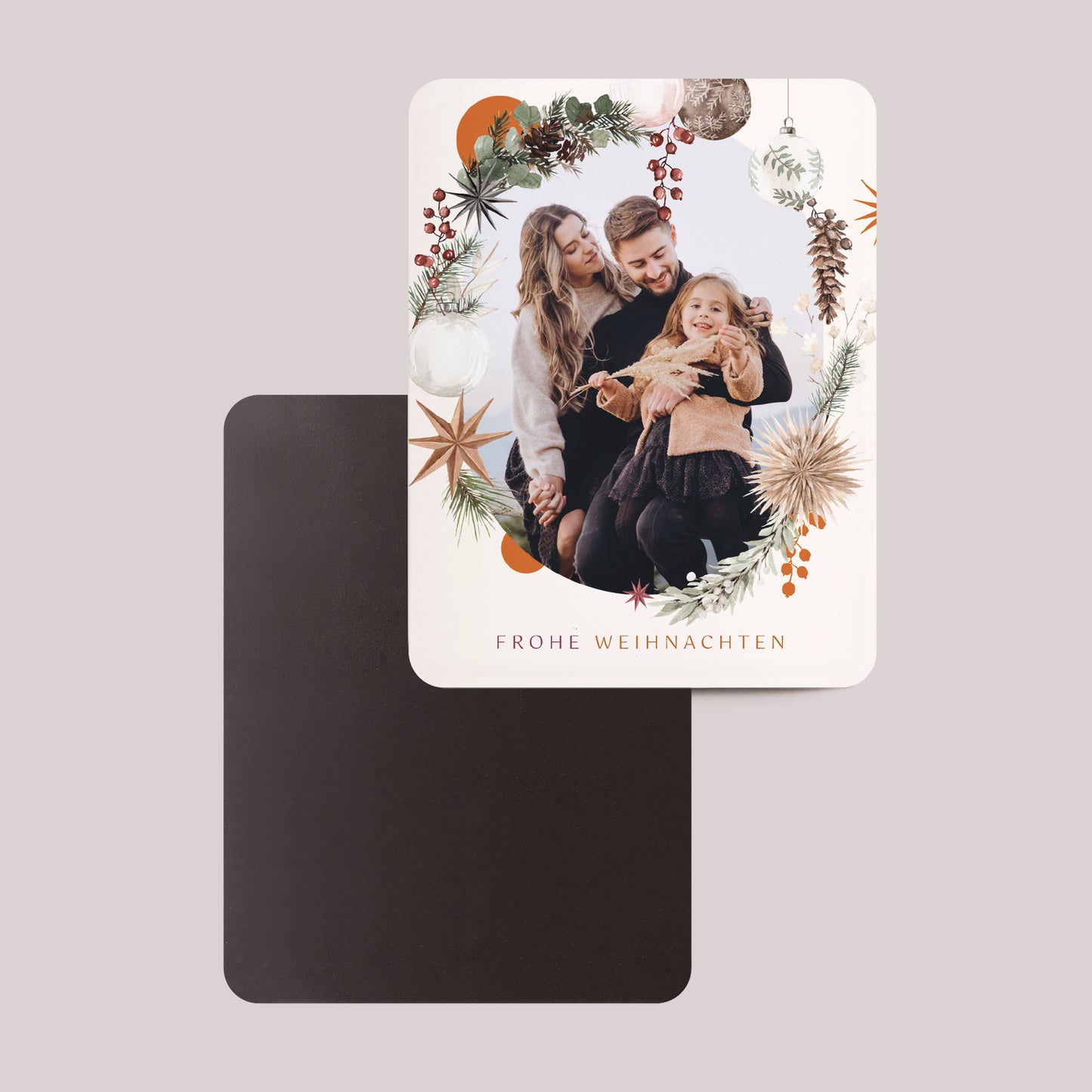 Weihnachtskarte Weihnachten Set von 8, magnetisch, rechteckig mit abgerundeten Ecken Festliches Porträt foto N° 2