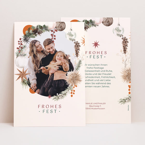 Weihnachtskarte Weihnachten PortraitPorträt Festliches Porträt foto