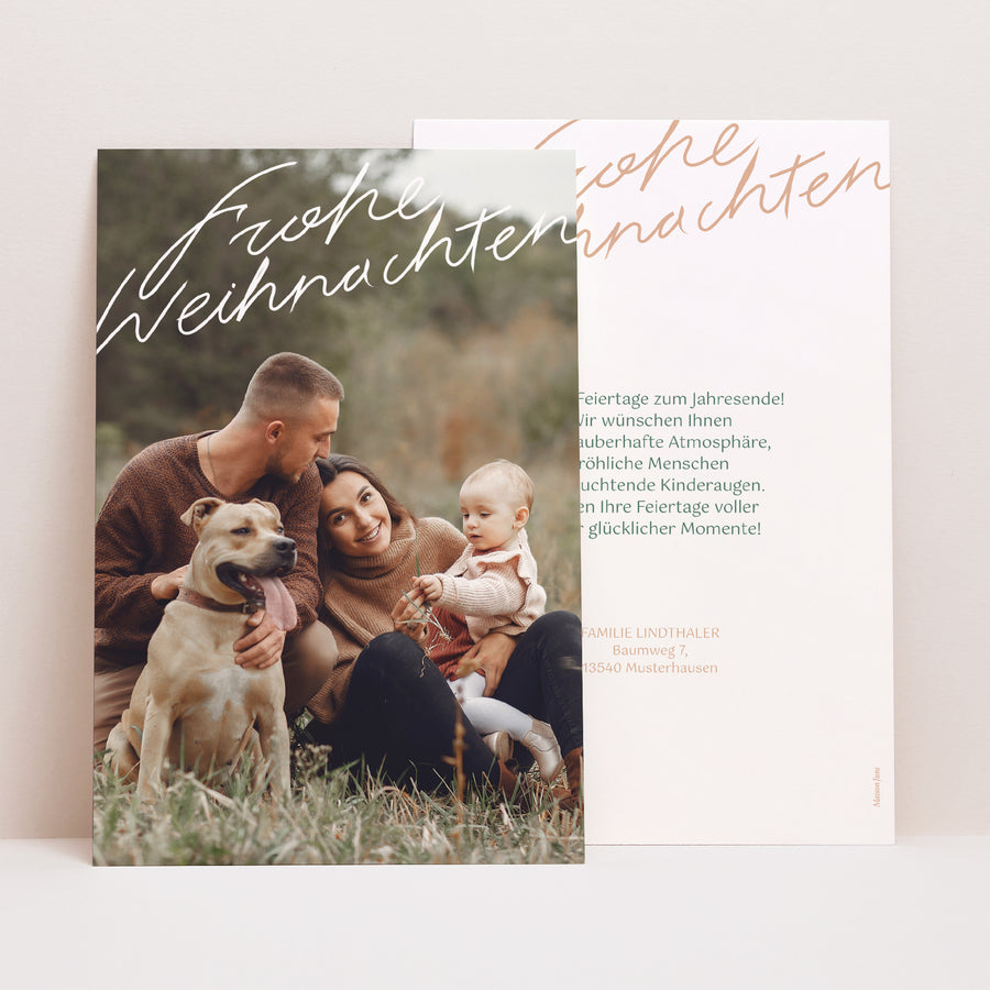 Weihnachtskarte Weihnachten PortraitPorträt foto