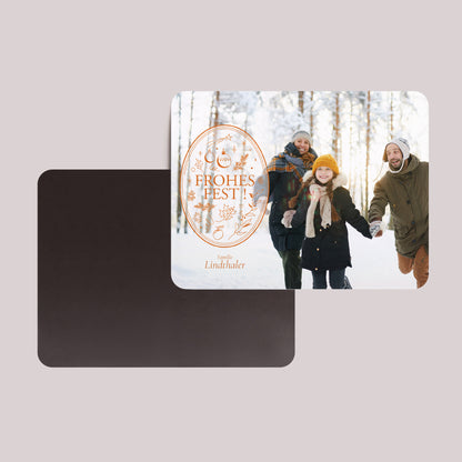 Weihnachtskarte Weihnachten Set von 8, magnetisch, Landschaft, rechteckige abgerundete Ecken Das Emblem foto N° 2
