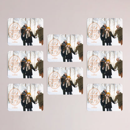 Weihnachtskarte Weihnachten Set von 8, magnetisch, Landschaft, rechteckige abgerundete Ecken Das Emblem foto N° 3