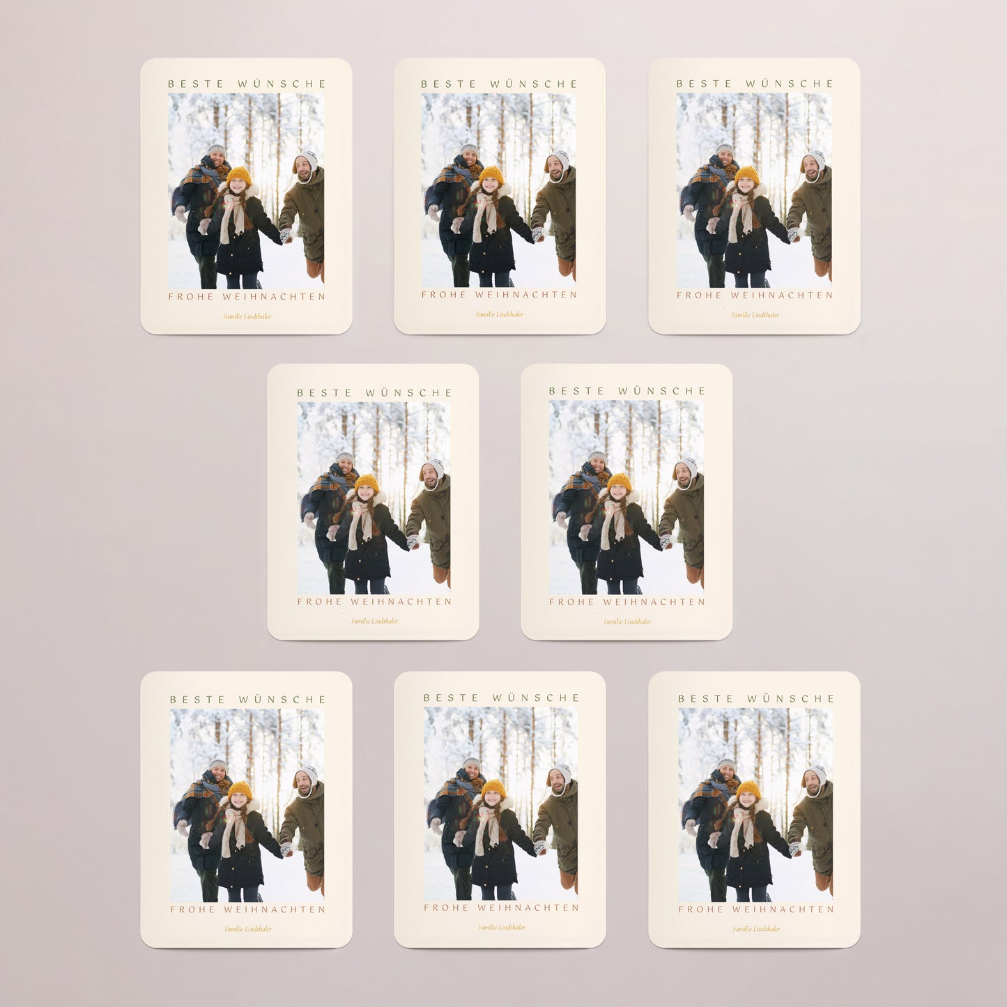 Weihnachtskarte Weihnachten Set von 8, magnetisch, rechteckig mit abgerundeten Ecken Dakota foto N° 3