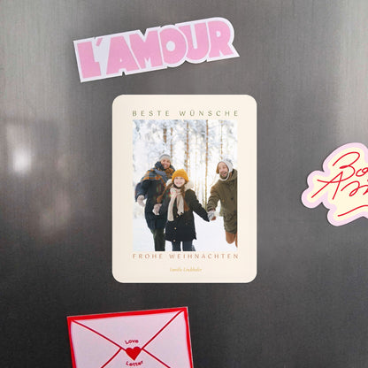 Weihnachtskarte Weihnachten Set von 8, magnetisch, rechteckig mit abgerundeten Ecken Dakota foto N° 4