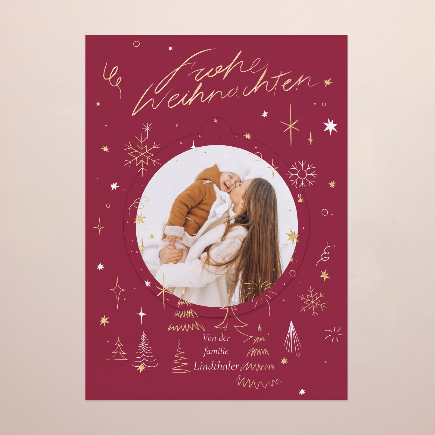 Weihnachtskarte Weihnachten Abnehmbar Weihnachtsstrahlen foto N° 2