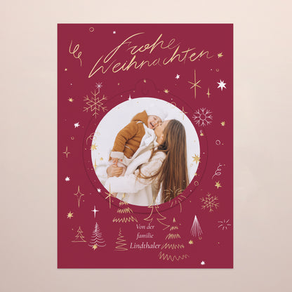 Weihnachtskarte Weihnachten Abnehmbar Weihnachtsstrahlen foto N° 2