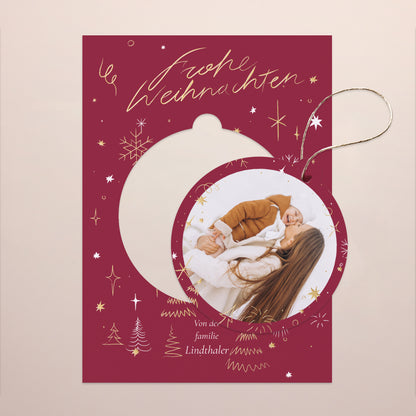 Weihnachtskarte Weihnachten Abnehmbar Weihnachtsstrahlen foto N° 1