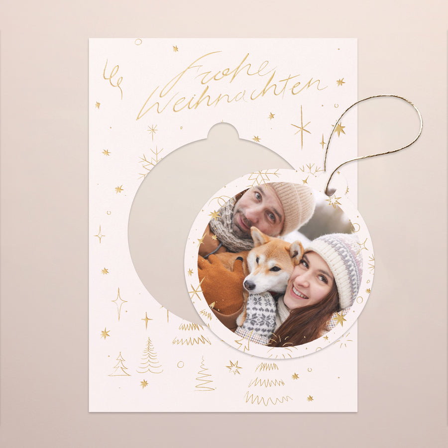 Weihnachtskarte Weihnachten Abnehmbar Weihnachtsstrahlung II foto