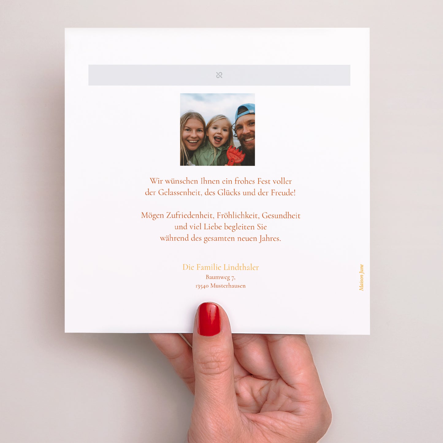 Weihnachtskarte Weihnachten Einfaches Quadrat Retourne le texte d'origine. foto N° 3