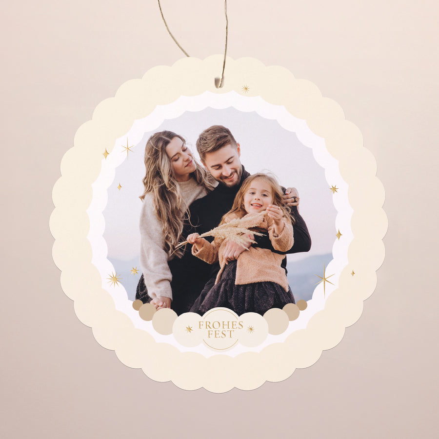 Weihnachtskarte Weihnachten Zum Aufhängen Winterliche Sanftheit foto