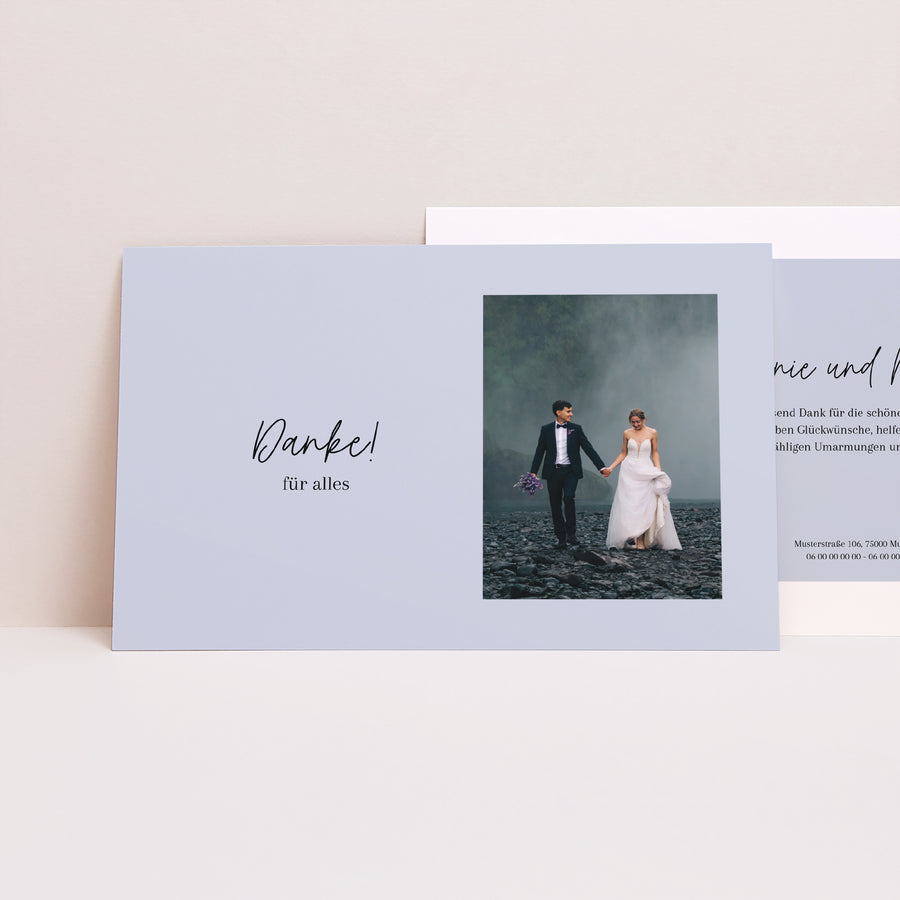 Dankeskarte Hochzeit Landschaft Danke ! foto