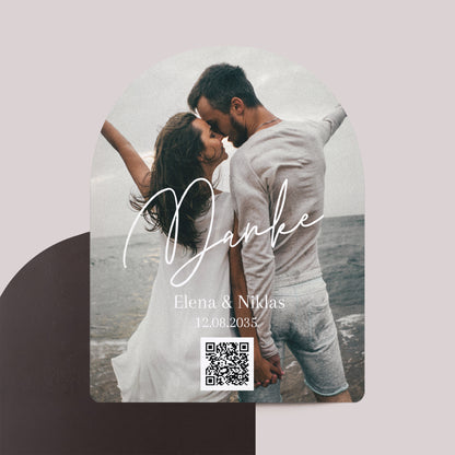 Dankeskarte Hochzeit 8er-Pack, magnetisch, Bogen Ich liebe dich III foto N° 1