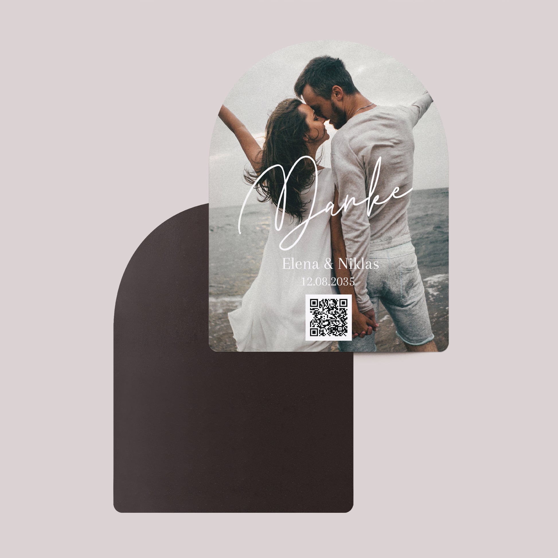 Dankeskarte Hochzeit 8er-Pack, magnetisch, Bogen Ich liebe dich III foto N° 2