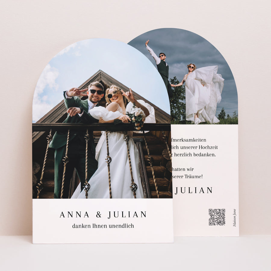 Dankeskarte Hochzeit Arche Das große Glück foto