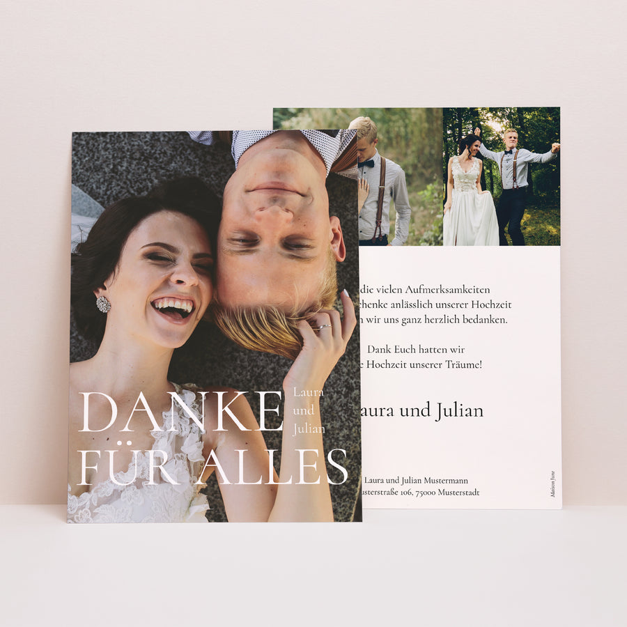 Dankeskarte Hochzeit Herzlichen Dank foto
