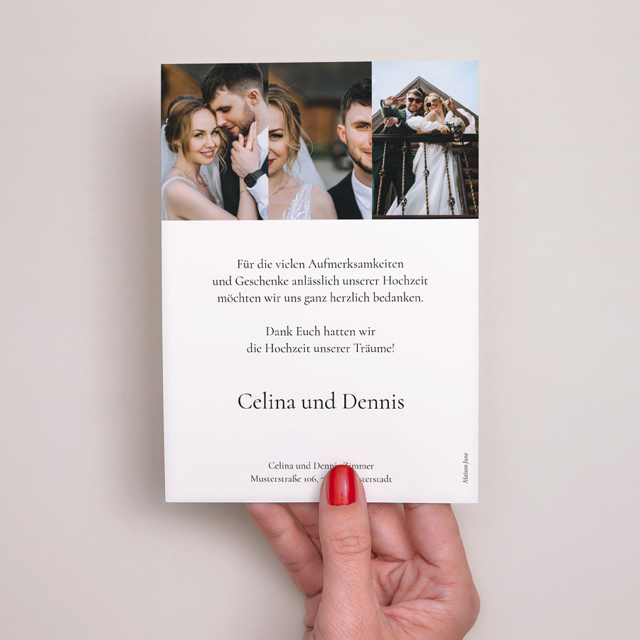 Dankeskarte Hochzeit Einfach Danke foto