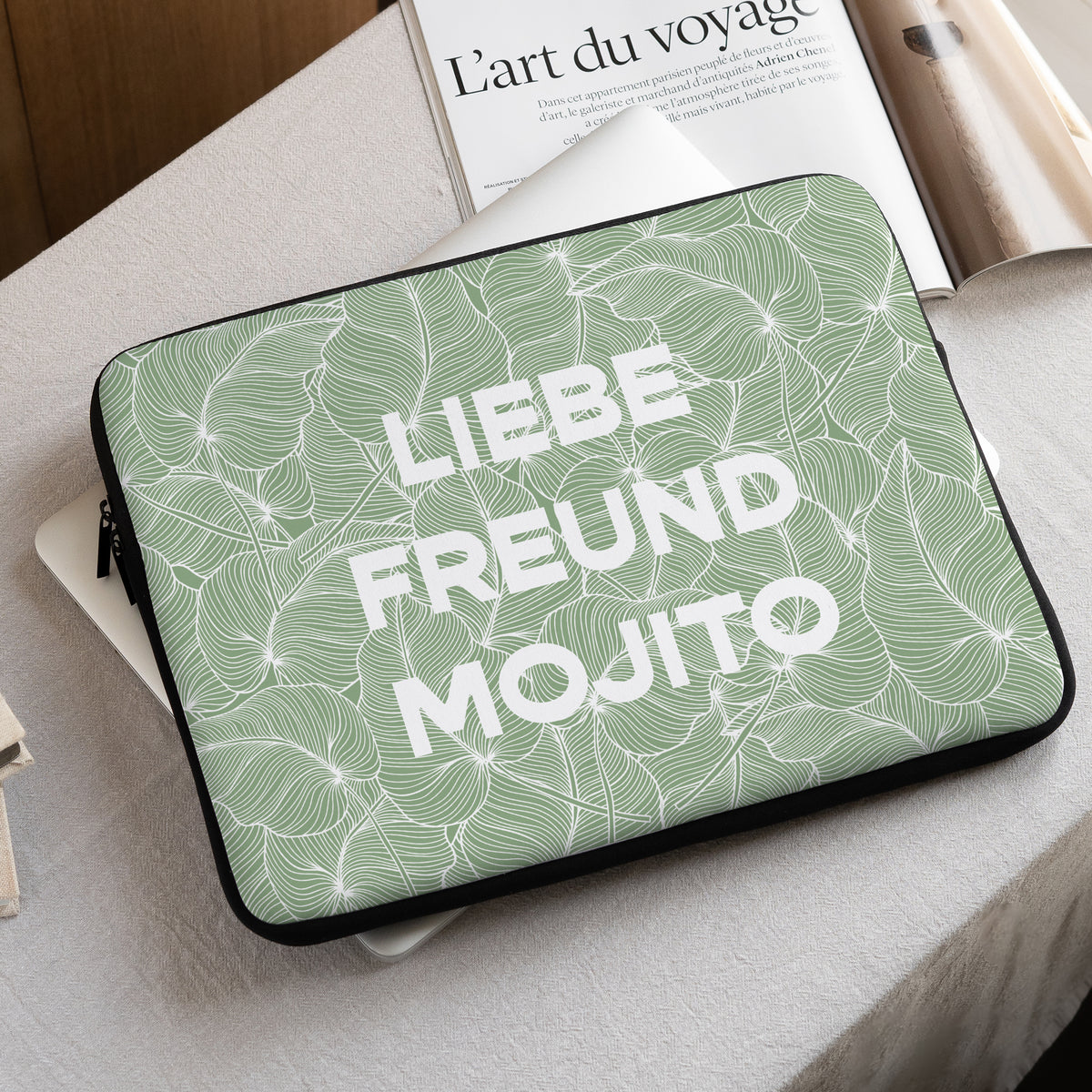 Laptophülle Objekte 15 Zoll grünes Laub foto