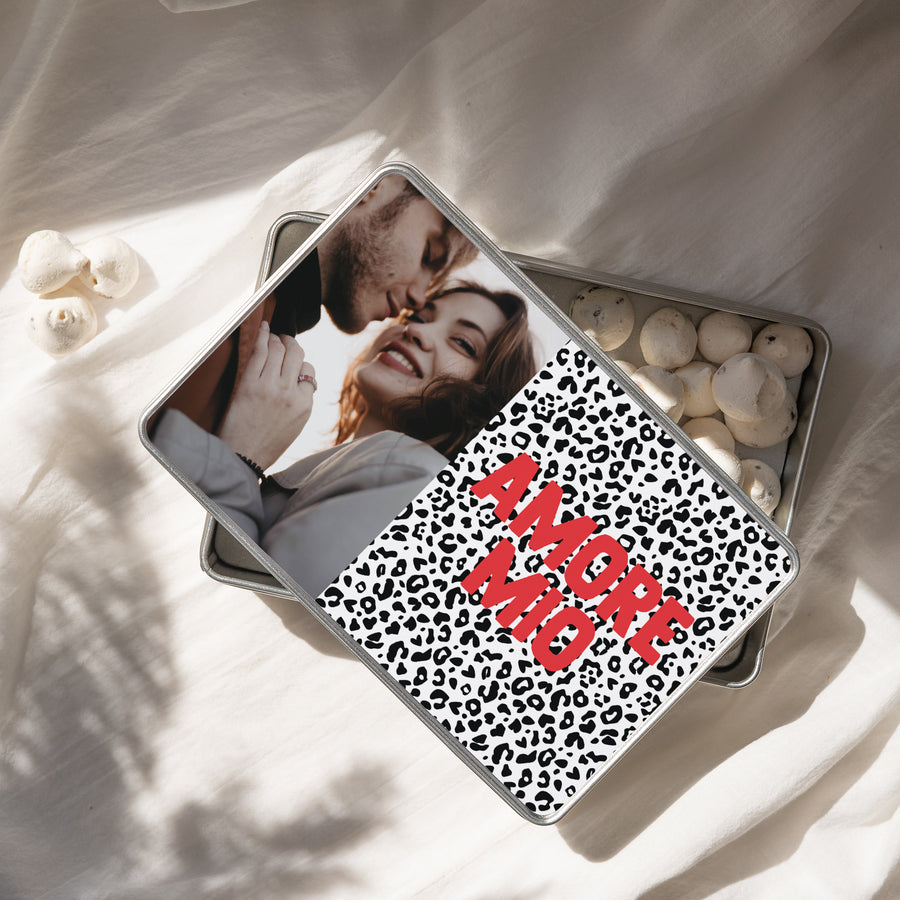 Metalldose Objekte Rechteck Amore Mio Leopard foto