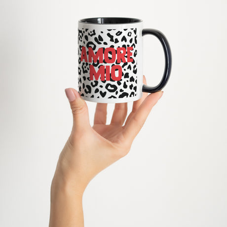 Tasse Objekte Schwarz Amore Mio Leopard
