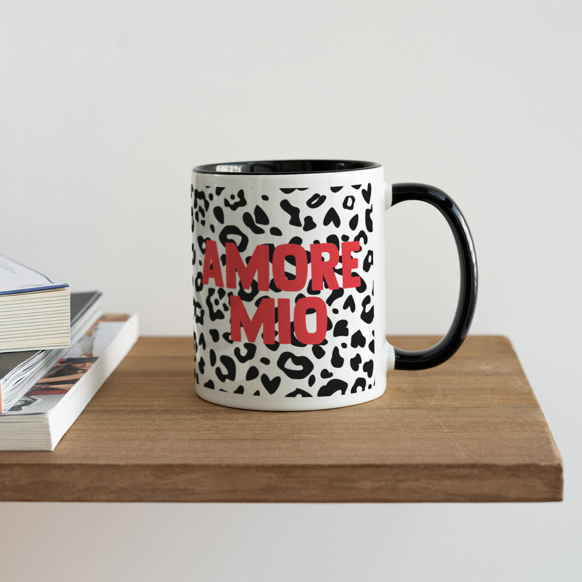 Tasse Objekte Schwarz Amore Mio Leopard –