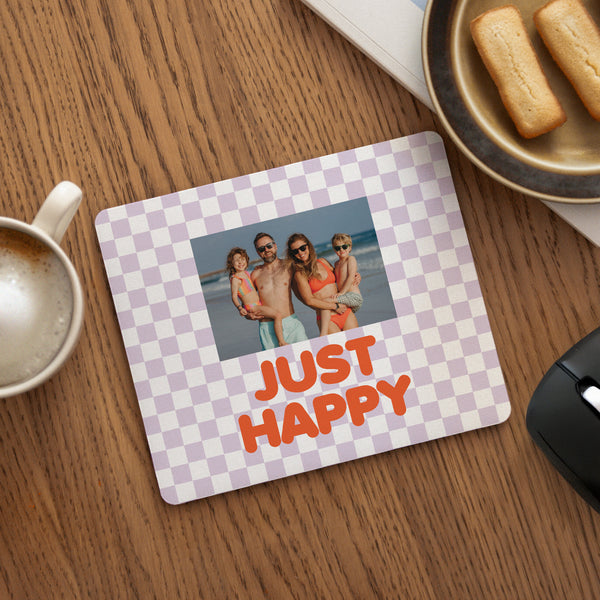 Mousepad Objekte Rechteck Just Happy foto