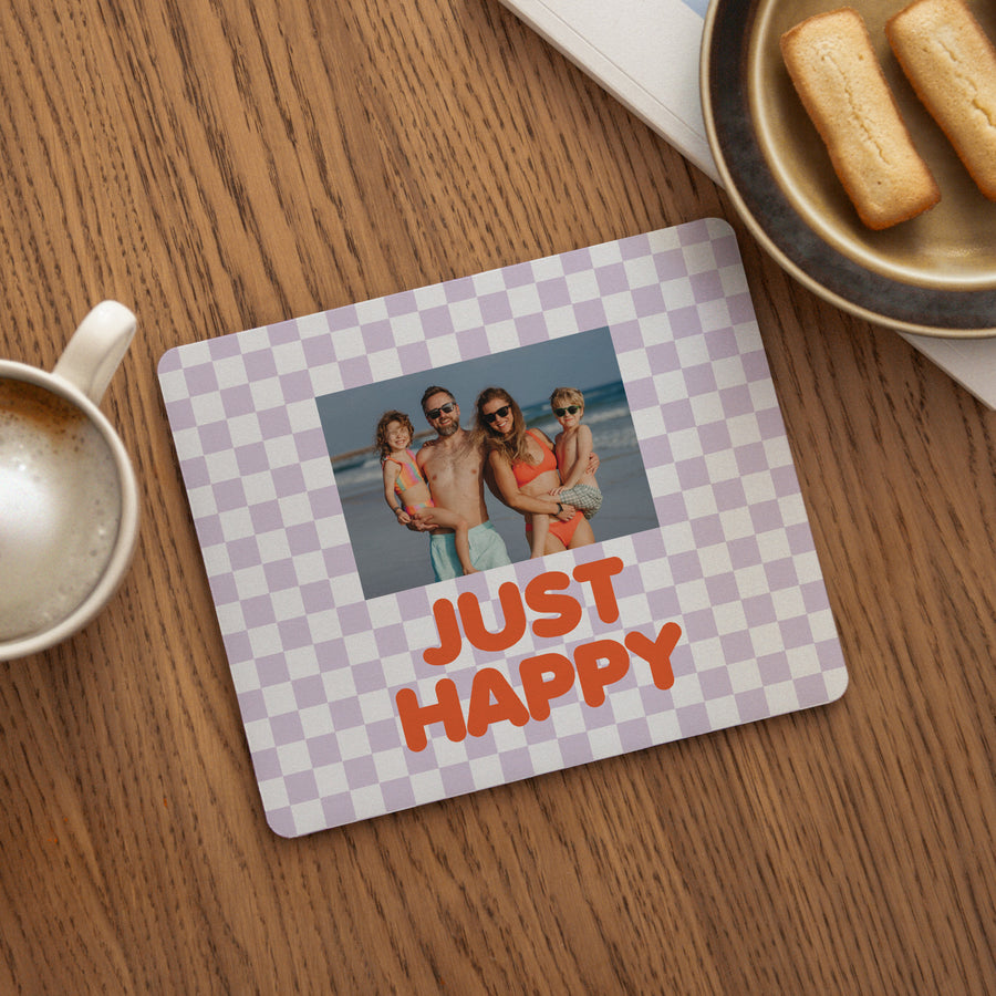 Mousepad Objekte Rechteck Just Happy foto