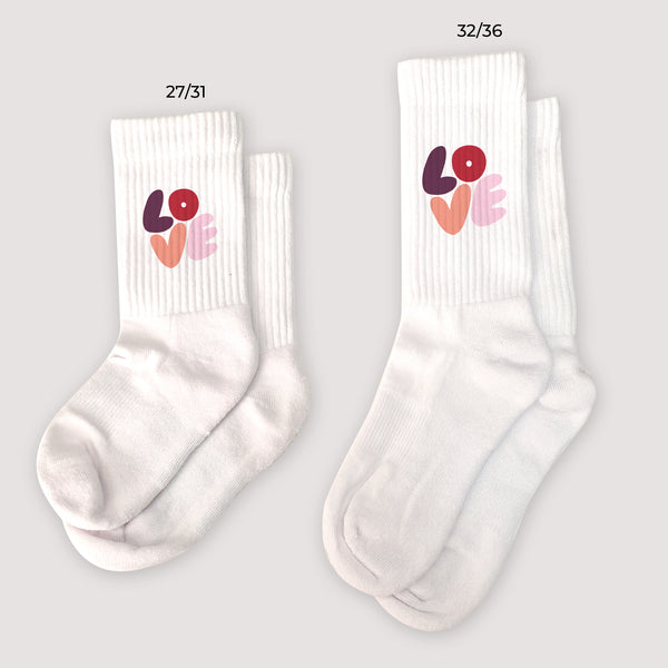 Kindersocken Weiße LIEBE foto