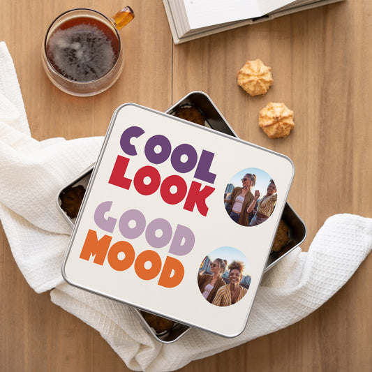 Metalldose Objekte Quadratisch Cool aussehen gute Laune foto