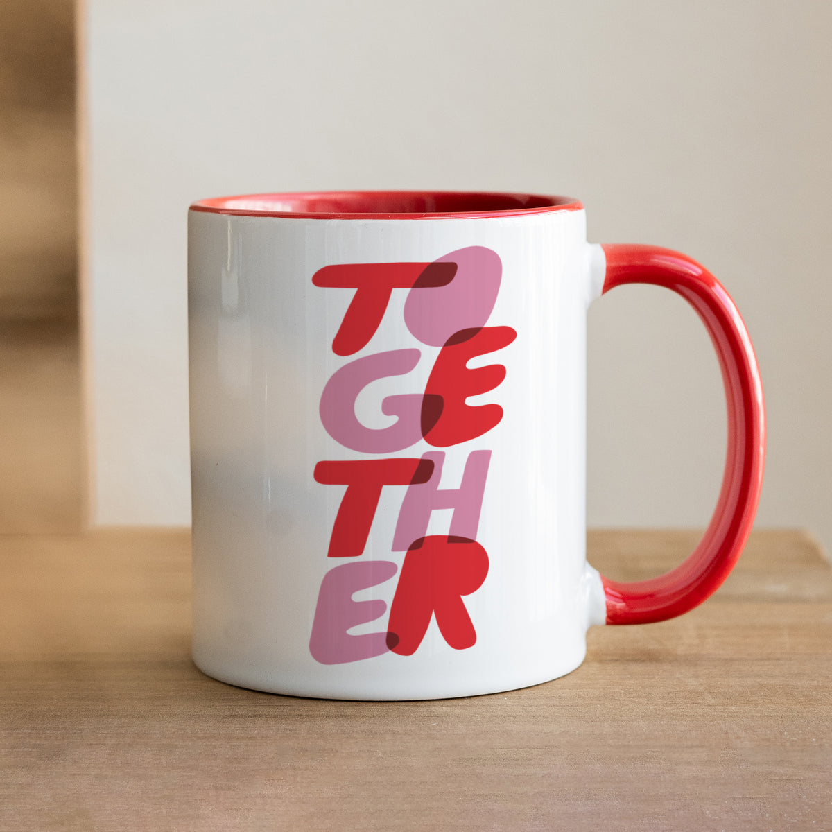Tasse Objekte Rot Zusammen rot foto