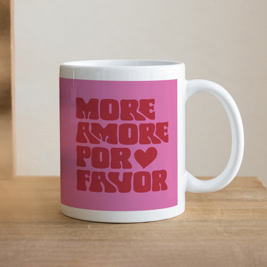 Tasse Objekte Weiß More amor por favor foto