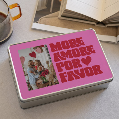 Metalldose Objekte rechteck, mit Schokolade gefüllt More amor por favor foto N° 2