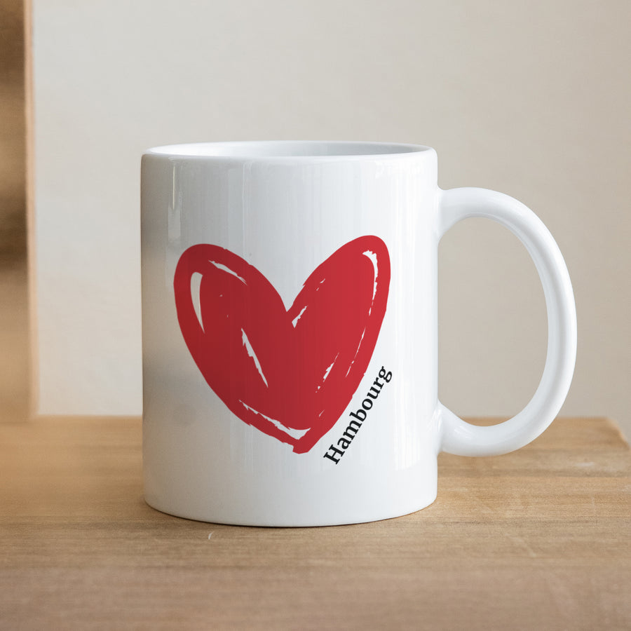 Tasse Objekte Weiß Herzstadt foto