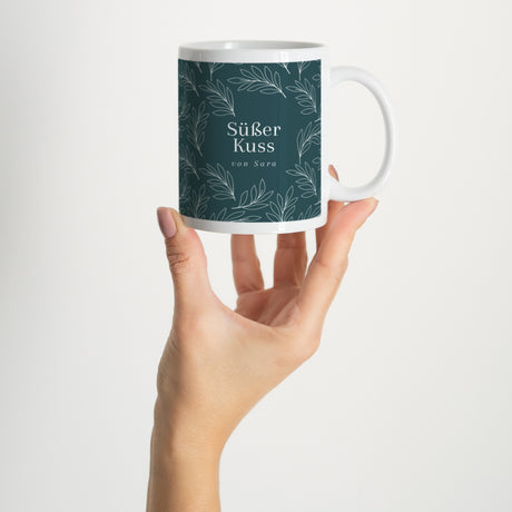 Tasse Objekte Weiß Süßer Kuss