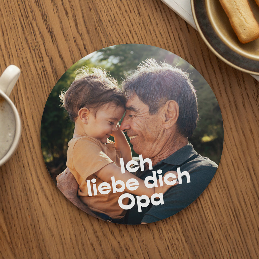 Mousepad Objekte Rund Opa lieben foto