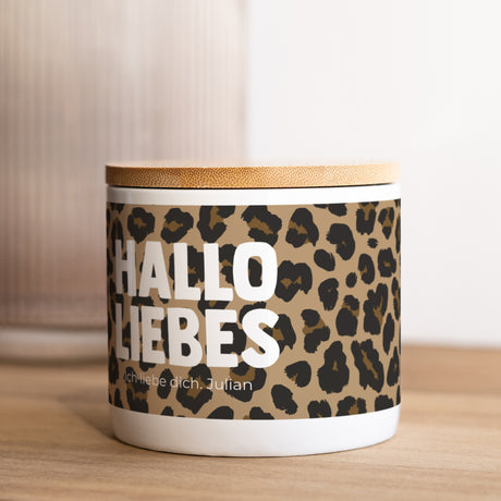 Keramiktopf Objekte 48 cl Hallo Liebes-Leopard