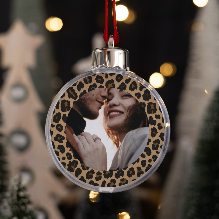 Weihnachtskugel Objekte Runde Hallo Liebes-Leopard foto