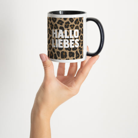 Tasse Objekte Schwarz Hallo Liebes-Leopard