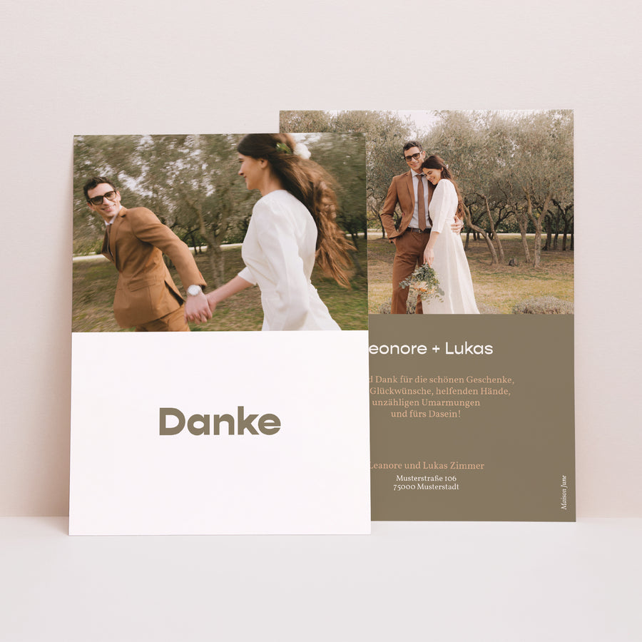 Dankeskarte Hochzeit Charleston foto