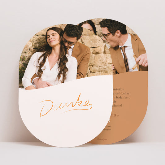 Dankeskarte Hochzeit oval Monterrey foto