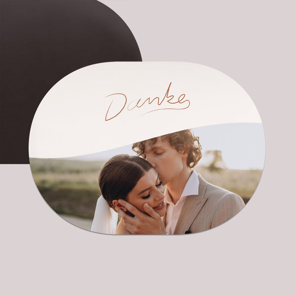 Dankeskarte Hochzeit ovale Landschaft Calgary foto