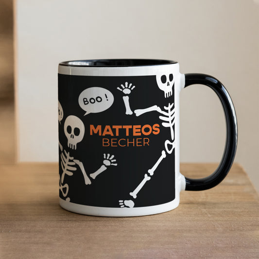 Tasse Objekte Schwarz Die Parade der Skelette foto