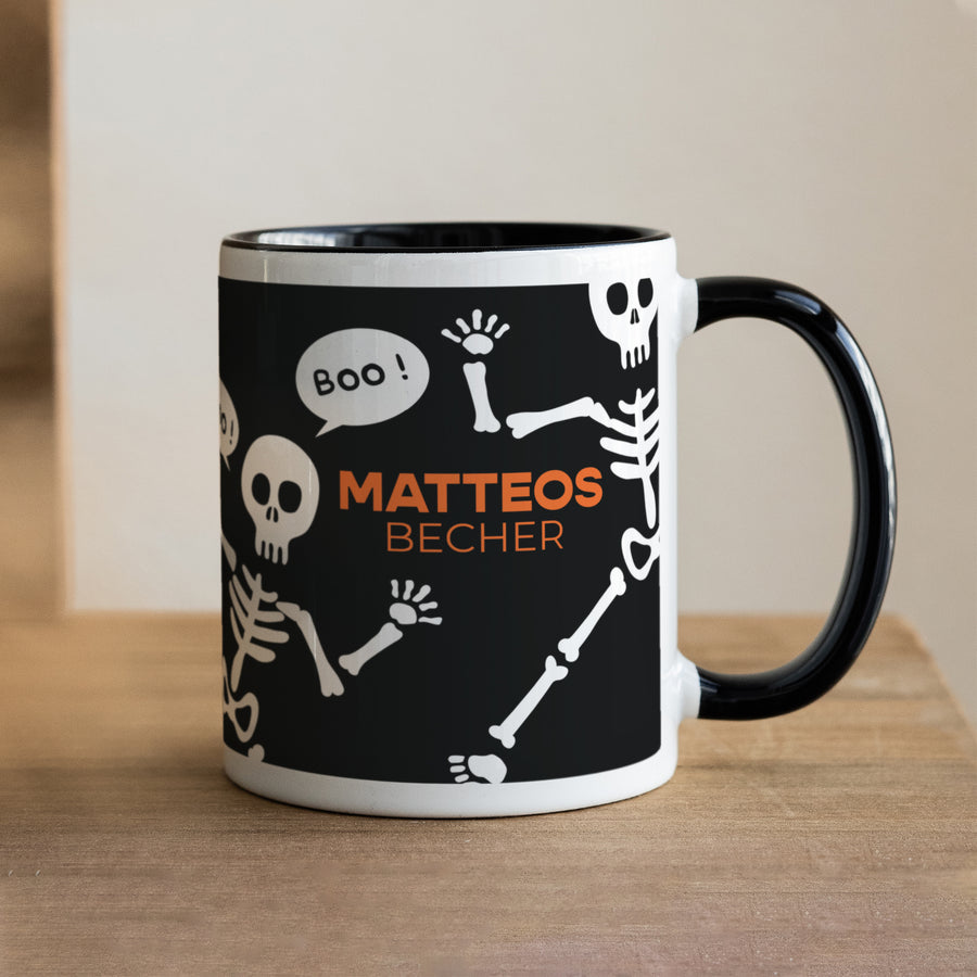 Tasse Objekte Schwarz Die Parade der Skelette foto