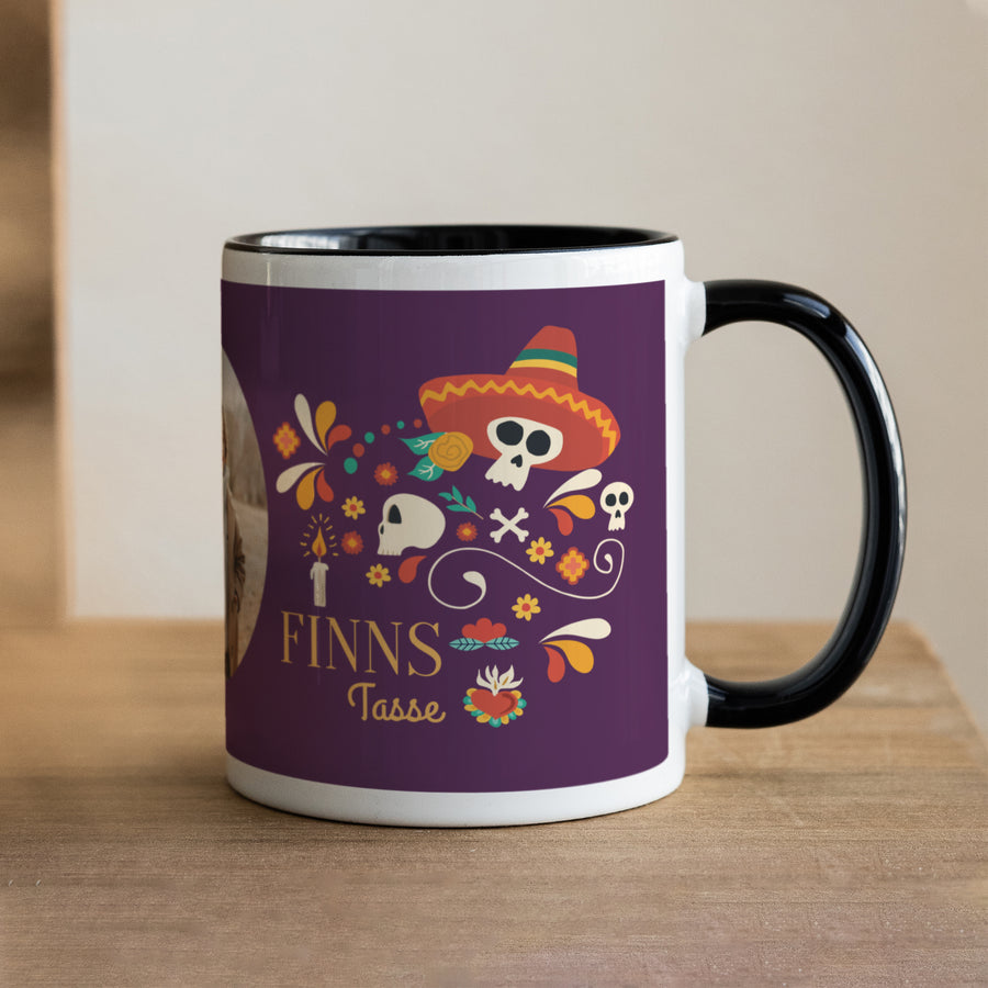 Tasse Objekte Schwarz Dia de la muerte foto