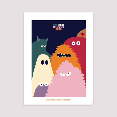 Poster Objekte Porträt Der coole Monsterclub