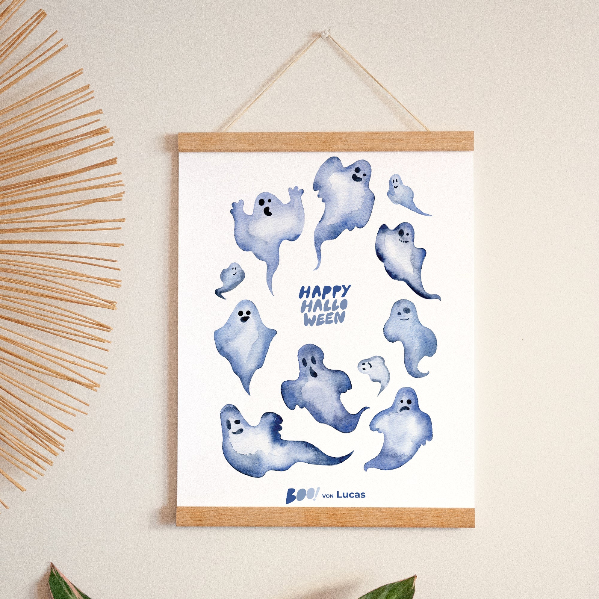 Poster Objekte Porträt Blauer Geist foto N° 1