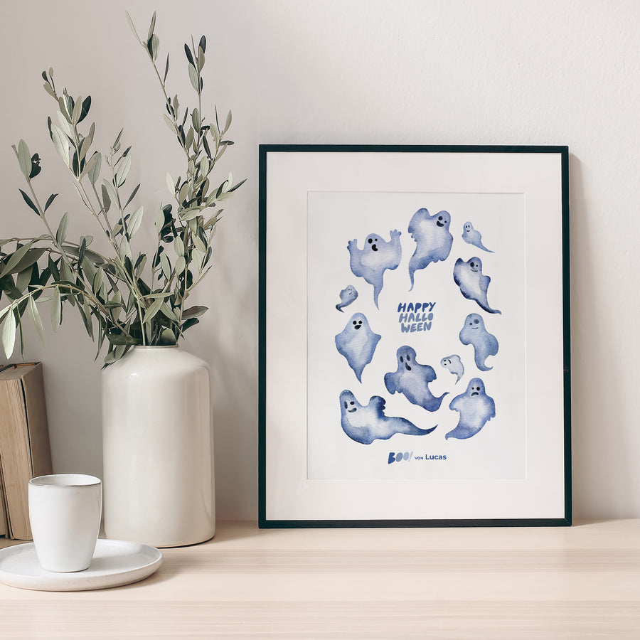 Poster Objekte Porträt Blauer Geist foto