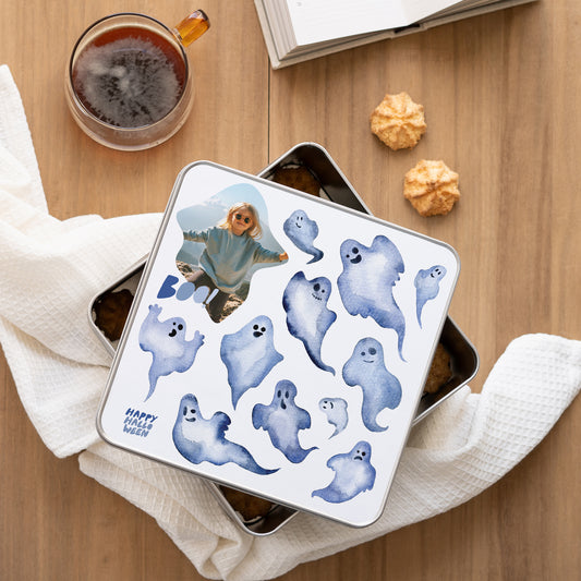 Metallbox Objekte Quadrat blauer Geist foto